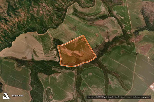 Imagem de satélite de FAZ ESTREITO P PEDRAS CHAP DO SOL em MONTIVIDIU - GO