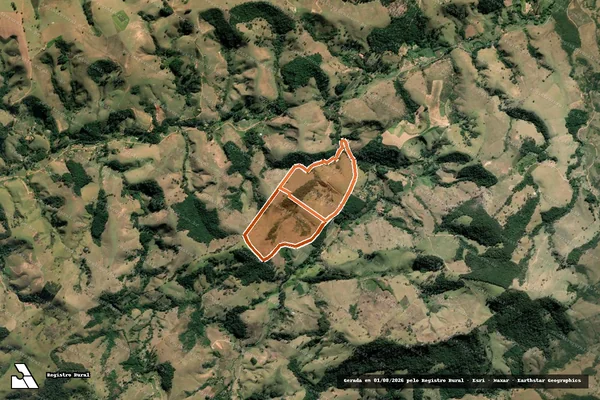Imagem de satélite de SITIO SANTA CLARA em CUNHA - SP