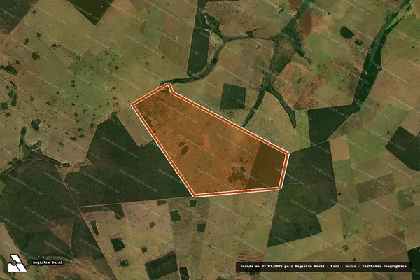 Imagem de satélite de FAZENDA ALTO ALEGRE em JARAGUARI - MS