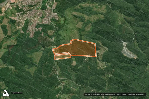 Imagem de satélite de Sítio Três Irmãos G.L.O em JACUPIRANGA - SP