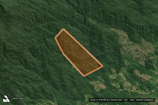 Imagem de satélite de Sítio Santa Luzia em JACUPIRANGA - SP