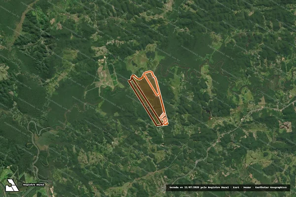 Imagem de satélite de Fazenda Floresta Encantada em JUQUIÁ - SP