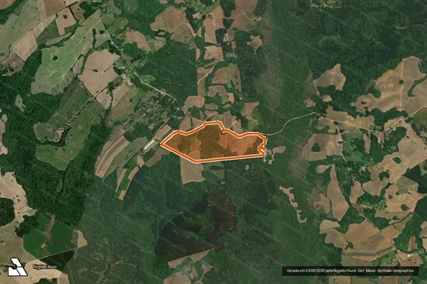 Imagem de satélite de Lagoa Gorda em LAPA - PR