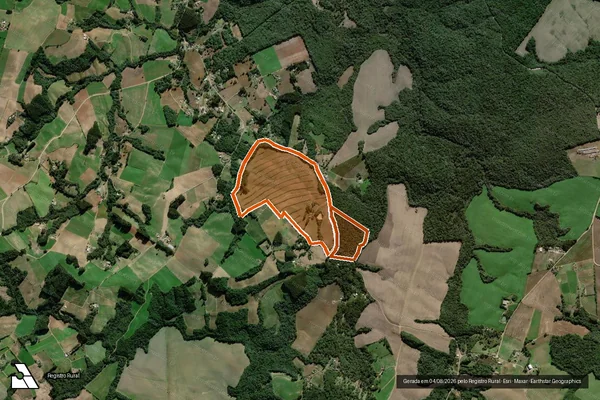 Imagem de satélite de PALMEIRA MAT. 20134 E 20135 em PALMEIRA - PR