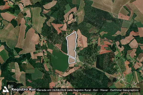 Imagem de satélite de Sitio Palmar em IMBITUVA - PR