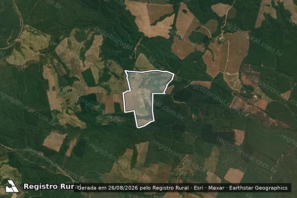 Imagem de satélite de SITIO INVERNADINHA em IPIRANGA - PR