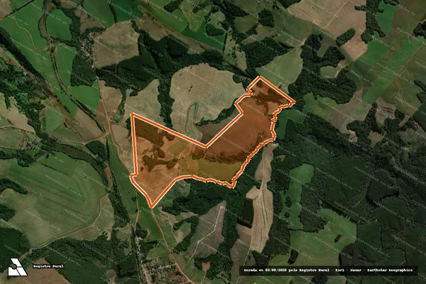Imagem de satélite de AGROP GRACIOSA 4/FAZ SAO BENTO 5 em ORTIGUEIRA - PR