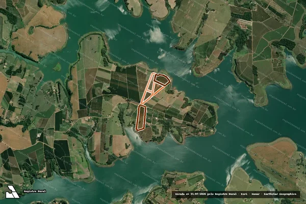 Imagem de satélite de SITIO ANACLETO - GLEBA -A em CARLÓPOLIS - PR