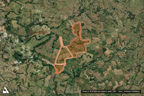 Imagem de satélite de FAZENDA SAO ROQUE em GUAPIRAMA - PR