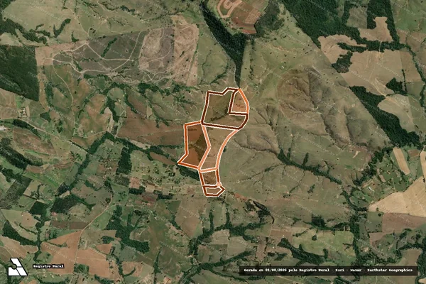 Imagem de satélite de SITIO SANTA LUZIA em TOMAZINA - PR