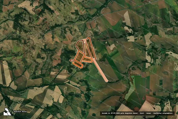 Imagem de satélite de Fazenda Jaguariun em URAÍ - PR