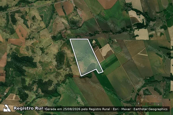 Imagem de satélite de SITIO SAO MARCIO em URAÍ - PR