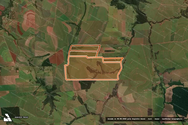 Imagem de satélite de Fazenda Duas Fontes em CENTENÁRIO DO SUL - PR