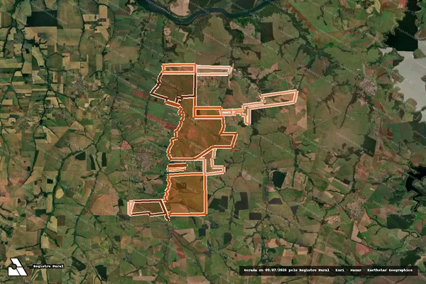 Imagem de satélite de Fazenda Tabapuã e Outras em CENTENÁRIO DO SUL - PR