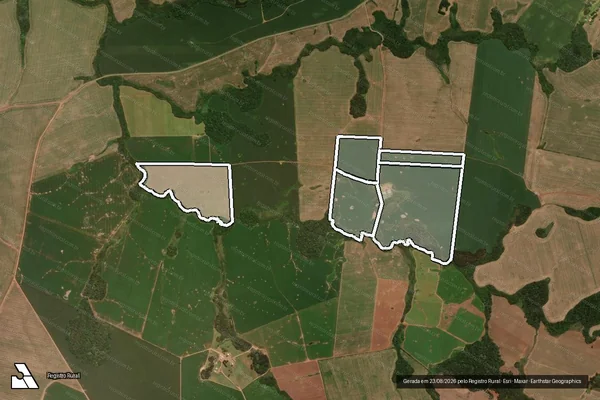 Imagem de satélite de CAROBA ou BOA CRIA (MAT 6961-6962) em PINHÃO - PR