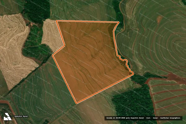 Imagem de satélite de Lote Rural 73-A II PER.F.S.C. em PRANCHITA - PR