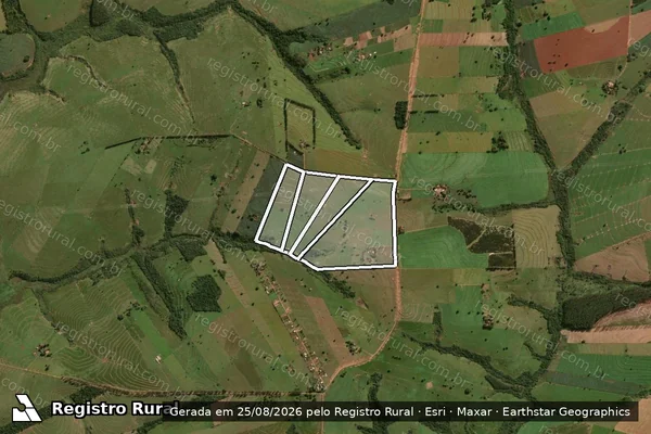 Imagem de satélite de Lote 25f Siito Santa Angela em CRUZEIRO DO OESTE - PR