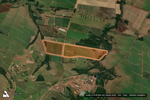 Imagem de satélite de SITIO AGUA DO SALTO - LOTE 43-A em RONDON - PR
