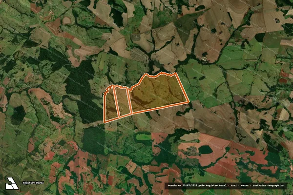 Imagem de satélite de Fazenda Pindorama, Lt 147, 148 150 em CAMPINA DA LAGOA - PR