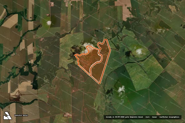 Imagem de satélite de FAZENDA ALVORADA MATR 33239 33240 em RANCHO ALEGRE D'OESTE - PR