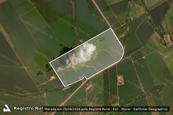 Imagem de satélite de Fazenda Santa Maria Matr. 16417 em QUARTO CENTENÁRIO - PR