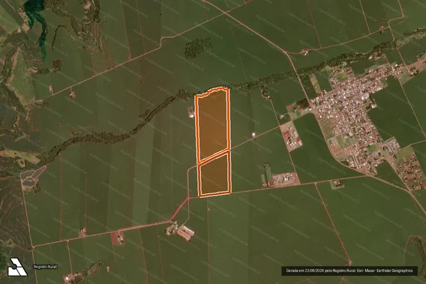 Imagem de satélite de SITIO SANTA INES em RANCHO ALEGRE D'OESTE - PR