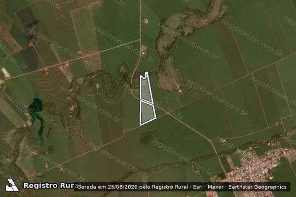 Imagem de satélite de CHACARA ALVORADA MAT 36662 36663 em RANCHO ALEGRE D'OESTE - PR