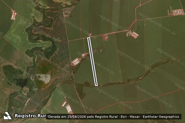 Imagem de satélite de LOTE 3A DEST LT 23A MATR 35442 em RANCHO ALEGRE D'OESTE - PR