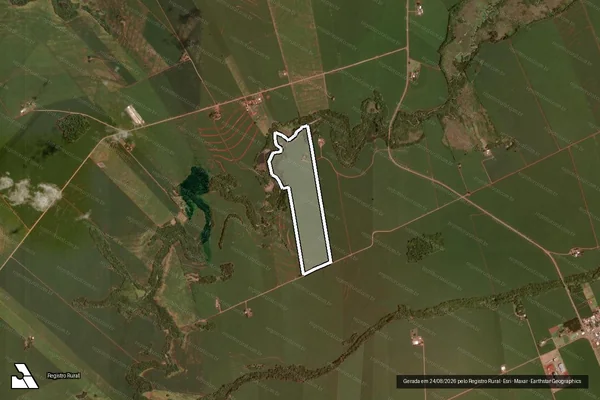 Imagem de satélite de SITIO SAO MANOEL em RANCHO ALEGRE D'OESTE - PR