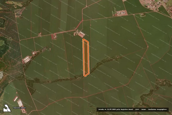 Imagem de satélite de SITIO N S APARECIDA M 35782 em RANCHO ALEGRE D'OESTE - PR