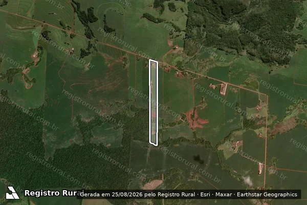 Imagem de satélite de Lote D Sitio Sao Pedro em QUARTO CENTENÁRIO - PR