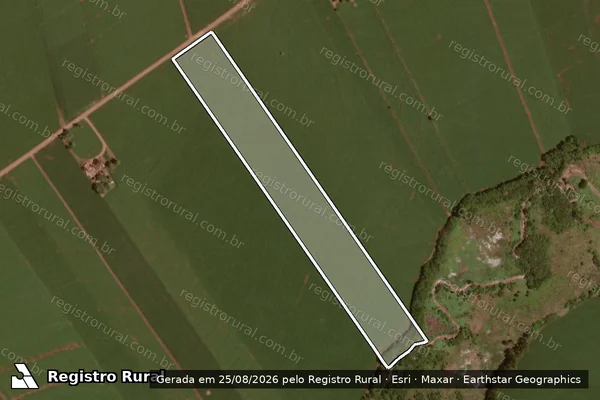Imagem de satélite de CHACARA SÃO CARLOS MATR 3774 em RANCHO ALEGRE D'OESTE - PR