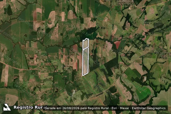Imagem de satélite de SITIO TAMIOZO - PARTE LOTE 20 em GOIOERÊ - PR