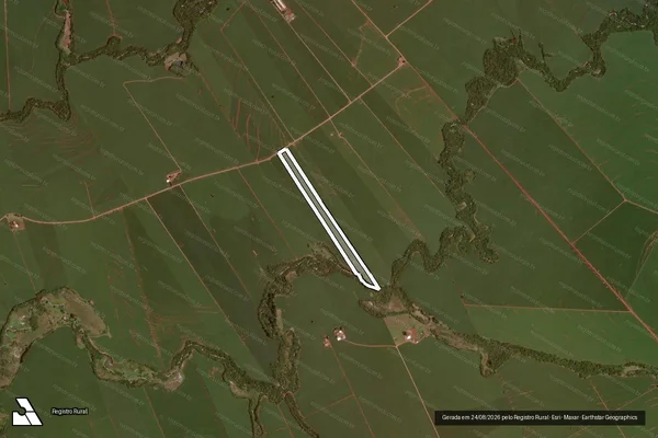 Imagem de satélite de SITIO ALVORADA - Mat. 6083 em RANCHO ALEGRE D'OESTE - PR