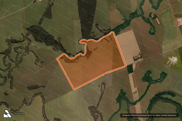 Imagem de satélite de FAZENDA N S APARECIDA MATR 27015 em QUARTO CENTENÁRIO - PR
