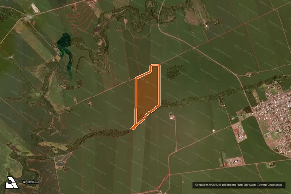 Imagem de satélite de SITIO SANTO ANTONIO MAT 2417 32614 em RANCHO ALEGRE D'OESTE - PR