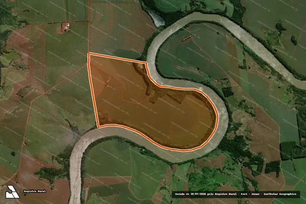 Imagem de satélite de Fazenda Santa Maria Lote 120 em MARILUZ - PR
