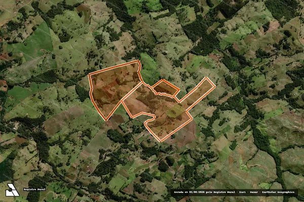 Imagem de satélite de Sitio Agua Quente em PALMITAL - PR