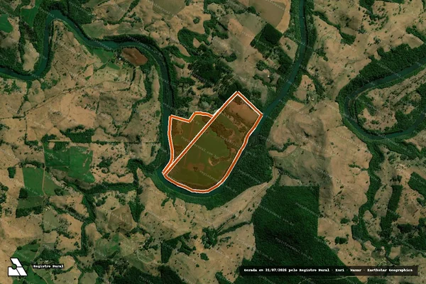 Imagem de satélite de SITIO TAMANDUÁ - BANDEIRA em LARANJAL - PR