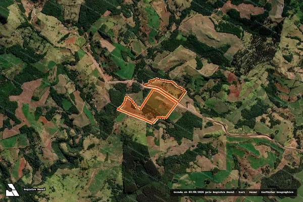 Imagem de satélite de SITIO SAO JOSE - MAT. 43189/43190 em PITANGA - PR