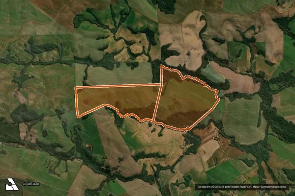 Imagem de satélite de Fazenda Santa Monica em PITANGA - PR