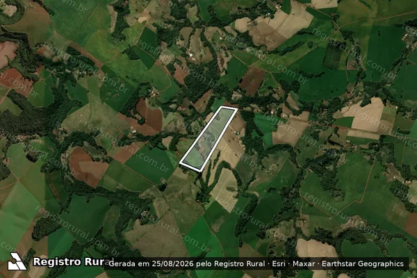 Imagem de satélite de LOTE N° 06 DO IMÓVEL RIO QUIETO em PITANGA - PR