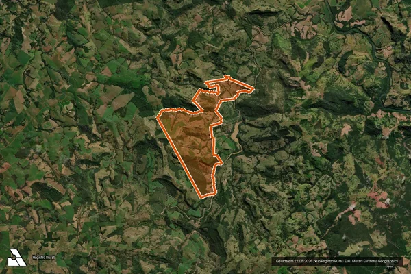 Imagem de satélite de Fazenda Santa Lucia Lontana em PITANGA - PR