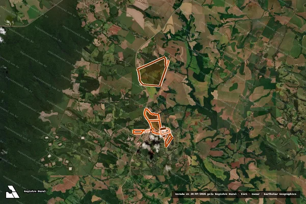 Imagem de satélite de L.127, 54, 55, 130, 131, 129, 248, em SANTA TEREZA DO OESTE - PR