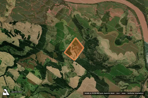 Imagem de satélite de Lote 46-A-1, Gl 05,Col. A Cascavel em CORBÉLIA - PR