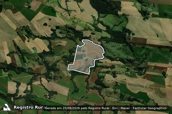 Imagem de satélite de Lote Rural 44 Gba 10 Col A Casc em BRAGANEY - PR