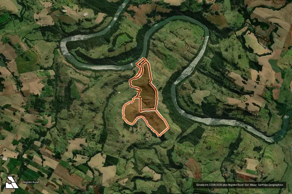 Imagem de satélite de Lotes 64a E 65a Gl 10 em BRAGANEY - PR