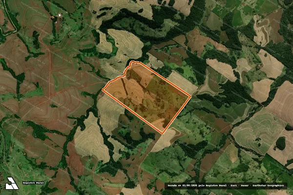 Imagem de satélite de LOTE DE TERRAS RURAIS 51-A em CORBÉLIA - PR