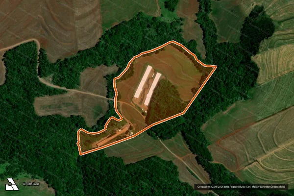 Imagem de satélite de Lote 128-B Gleba Sapucai I em ANAHY - PR