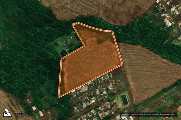 Imagem de satélite de ChÃ¡cara nÂ° 20-A em CORBÉLIA - PR